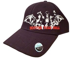 Vintage 2005 KISS Fitted Hat Size M/L Black Hotter Than Hell Winterland 00s
